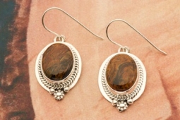Genuine Pietersite Native American Earrings